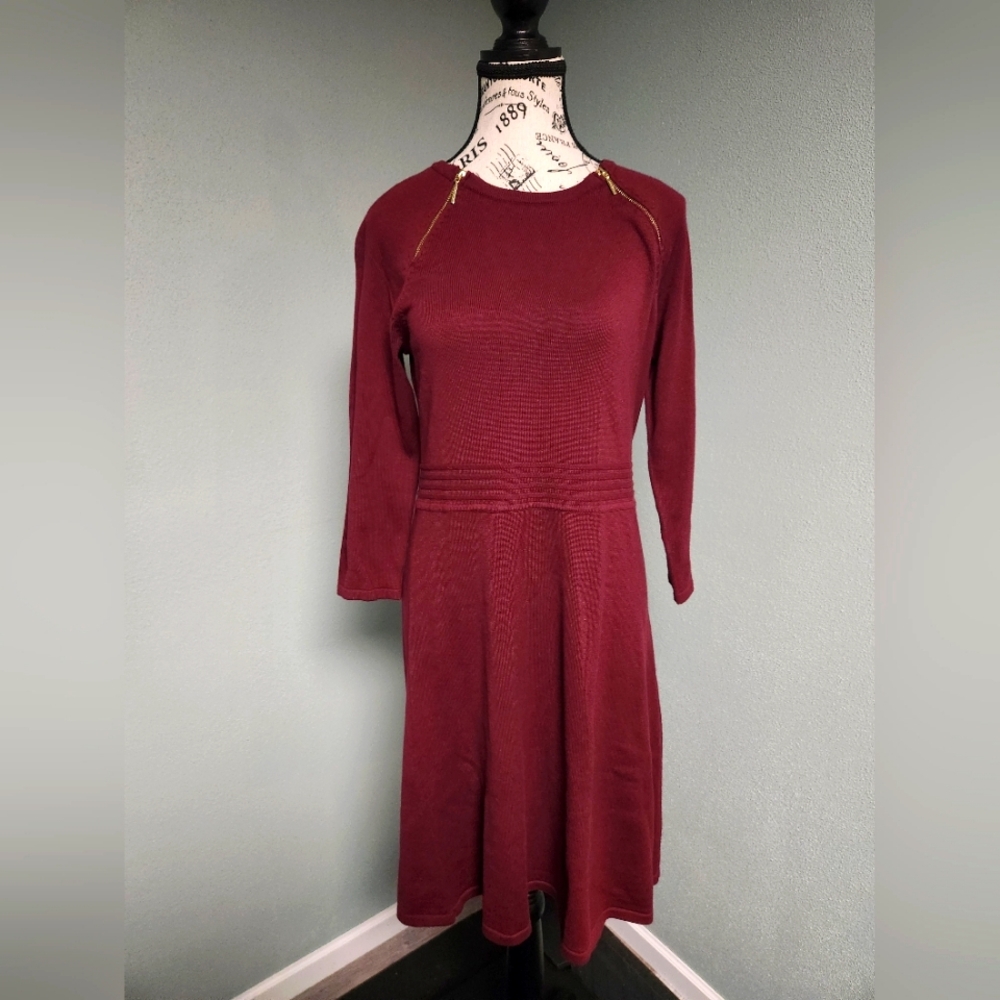 Nine West Elegant Burgundy Dress